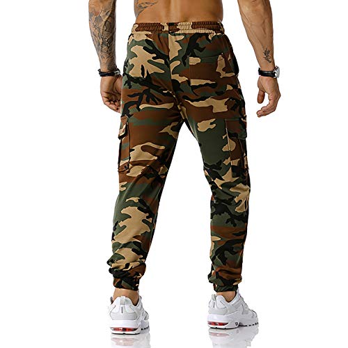 Grajtcin Hiking Pants For Men High Waist Sweatpants Stretch Running Pants For Men Casual Comfy Pants Fashion Relaxed Fit Camouflage Pants For Men Green Xl #TOP2