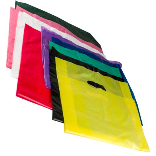 12" x 3" x 18" Purple HDPE Merchandise Bags Industrial