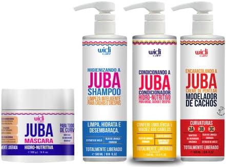 Kit Juba Máscara, Shampoo, Condicionador, Encara Widi Care