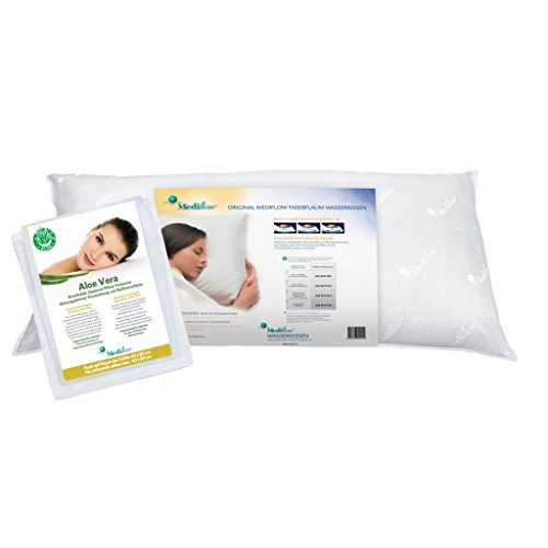 Medi Flow 5228 Almohada de Agua con Aloe Vera, Blanco, 40x80 cm