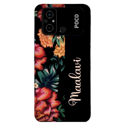 Image of Customise Name Case Cover for Xiaomi Poco C51 4g Multicolor
