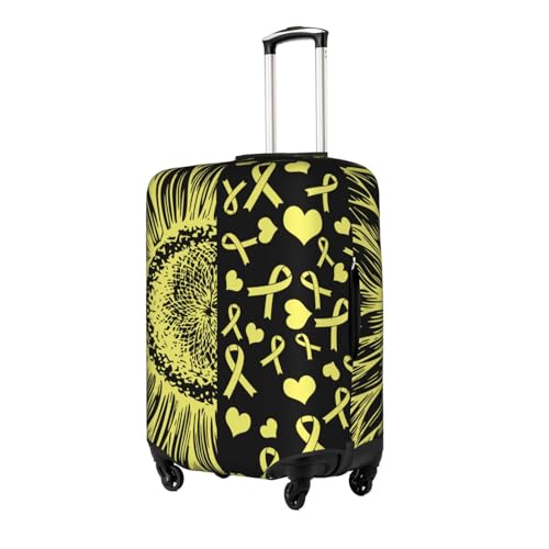 Travel Luggage Cover Sunflower Sarcoma Cancer Awareness Fashion Washable Baggage Suitcase Protector Fit For Luggage Small2