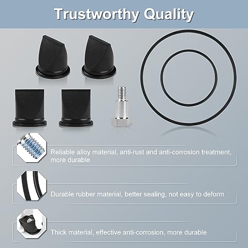 Image of JDMON Pump Bellow Kit Toilet Pump Bellows Kit Compatible with Dometic S /T /J /VHT /VG Series Vacuum Pump Kit Replace 385230980 385310151 With 4 Duckbill Valve Bushing, O-Ring Kit, Bolt