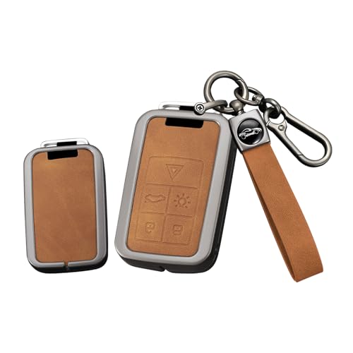 Étui de clé de voiture Volvo anti-choc étui de protection cuir contre l'usure des boutons S80 XC70
