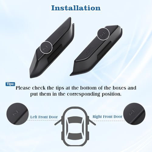 Image of 1797 2PCS Front Door Handle Storage Box fit for Ford Bronco 2021 2022 2023 2024 2025 2026 Accessories Car Pocket Organizer with Anti-Slip Black ABS Plastic (Not for Sport)