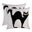 Tosleo Halloween-Kissenbezüge Set (2 Stück) – Gruselige Geister-Muster Auf Samt, 45,7 X 45,7 Cm Für Sofa & Bett