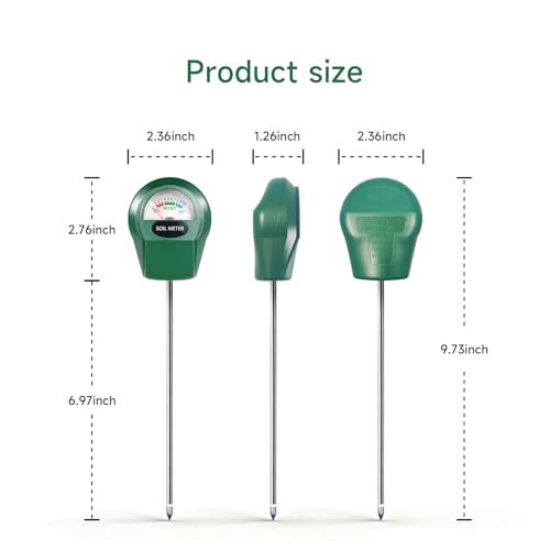 Zoiydals Soil Moisture Meter for Plants, Hygrometer Sensor Water Monitor, Plant Moisture Tester for Indoor Outdoor Garden, Potted Plants, Farm, Lawn, No Battery Needed
