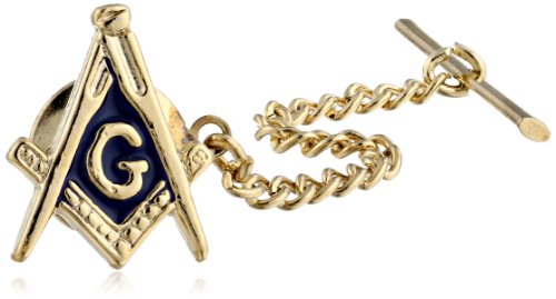 Status Men's Gold Tie Tac-Masonic Compass, One Size
