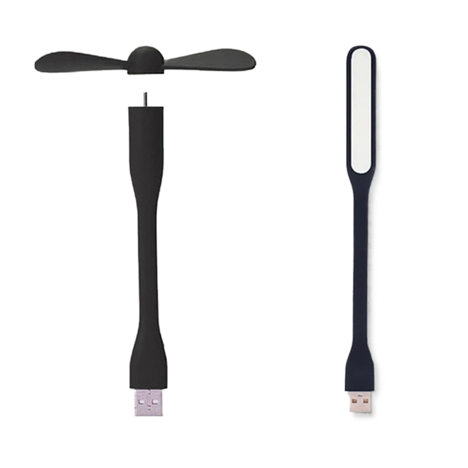 Wentylatory. Mini wentylator USB elastyczny giętki chłodzący przenośny wentylator i lampa LED USB do zasilania (czarny)
