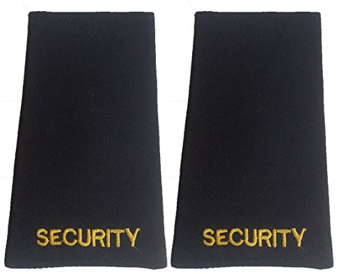Lot de 2 épaulettes avec broderie dorée et inscription « Security » Cover