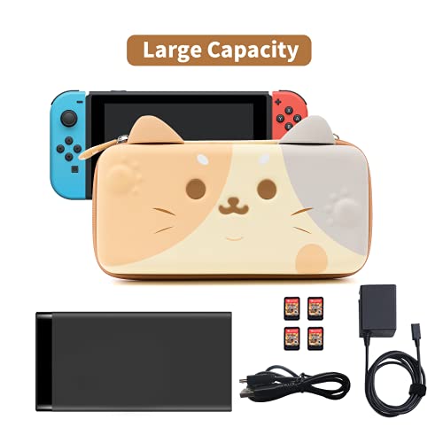 Geekshare Estojo De Transporte De Orelhas De Gato Compatível Com Nintendo Switch/Switch Oled - Estoj