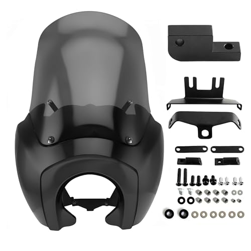 Déflecteur d'aileron avant moto Dyna Street Bob carénage Club Style noir