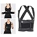 Backbayia Posture Corrector Elastic Protective Waist Belt Removable Shoulder Strap for Home Office Studio Gym (Large)