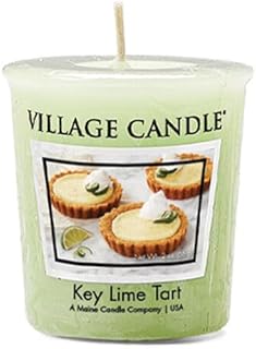 Village Candle Key Lime Tart, Wrapped Votive, Scented Candle, 2 oz