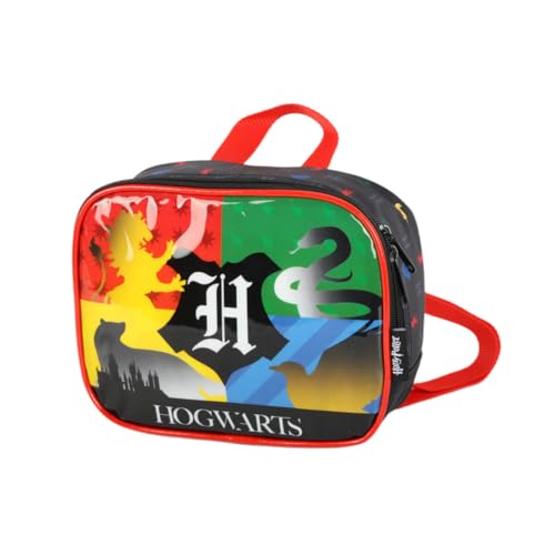 Mochila Infantil Rodinha Harry Potter Com Lancheira E Estojo Vermelho