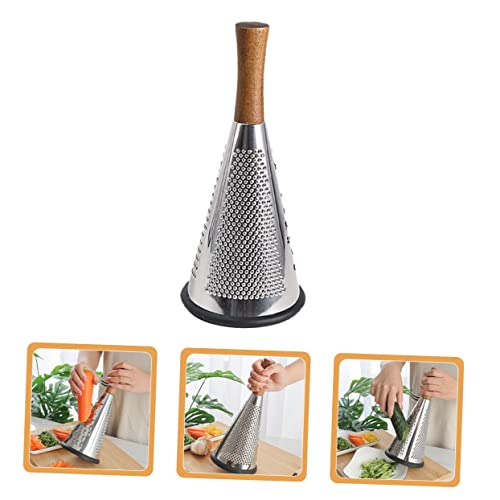 Rallador vertical de acero inoxidable con mango de madera miniatura 4