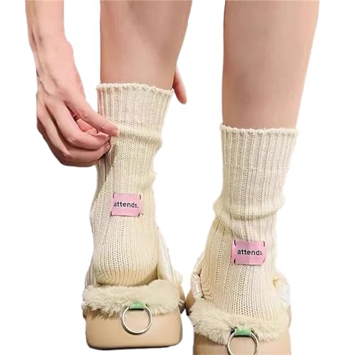 Socks,Couples' Thick Thread Knitted Socks Middle Tube Warm and Comfortable Sock for Him and Her