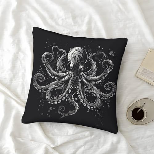 TNSGHAVED Octopus Kissenbezüge Für Sofa Und Bett, Kissenbezug, Geeignet Für Kids Room Fun Und Travel Essential, Maschinenwaschbar 40x40cm