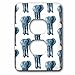 3dRose Pattern of a cute baby gray African elephant animal art. - Light Switch Covers (lsp-379488-6)