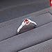 Bellitia Jewelry 925 Sterling Silver Court Style Ring for Women, Fashion Red Garnet Birthstone Rings, Lovely Anniversary, Birthday, Valentine’s Day Present, Size 8