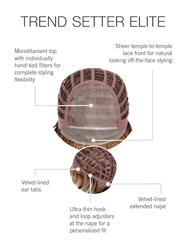 Miniatura 3 de Raquel Welch Hairuwear - Peluca de pelo largo medio de Trend Setter Elite de Hairuwear, Java helado sombreado SS410