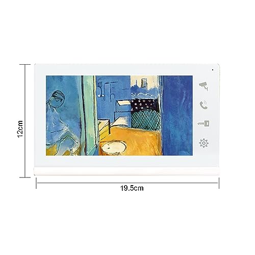 Interphone de porte vidéo blanc avec écran 7 pouces et déverrouillage RFID extérieur étanche - 6
