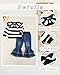 SODLON 4T Girls Clothes 5T Girl Outfits Winter Peter Pan Collar Black Stripe Sweatshirt Bell Bottom Denim Pants Kids Fall Spring Toddler Jeans Clothing Fashion Little Girl Size 4 5 Year