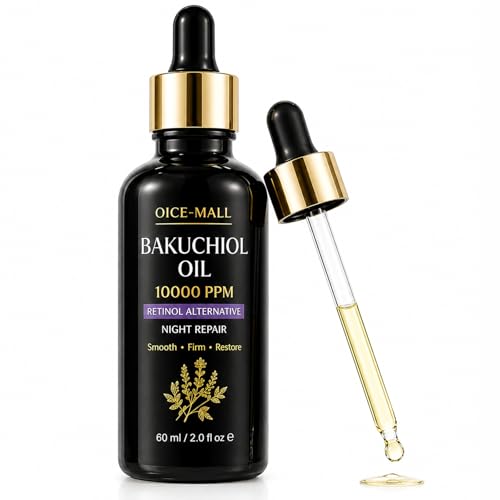 Bakuchiol Oil 10000 PPM, Plant-Based Retinol Alternative Facial O...