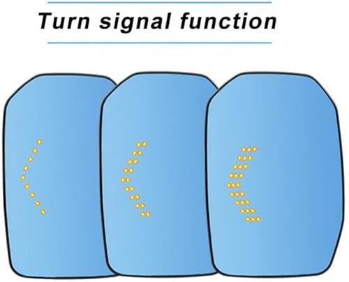 Miniatura 3 de 2 unids calentado con señal de giro antimareos espejo de visión lateral azul gafas reemplazo para 2020 Toyota Hiace 300 tipo 6 espejo retrovisor