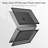 MOSISO Shock-Absorbing Hard Case Compatible with MacBook Air 15 inch M5 2026 M4 M3 M2 2025-2023 A3448 A3241 A3114 A2941,Anti-Cracking Heavy Duty Hard Shell with TPU Bumper&Keyboard Cover, Black