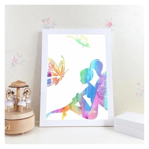 Tableau déco nature fée aquarelle, cadeau de naissance idéal - 5