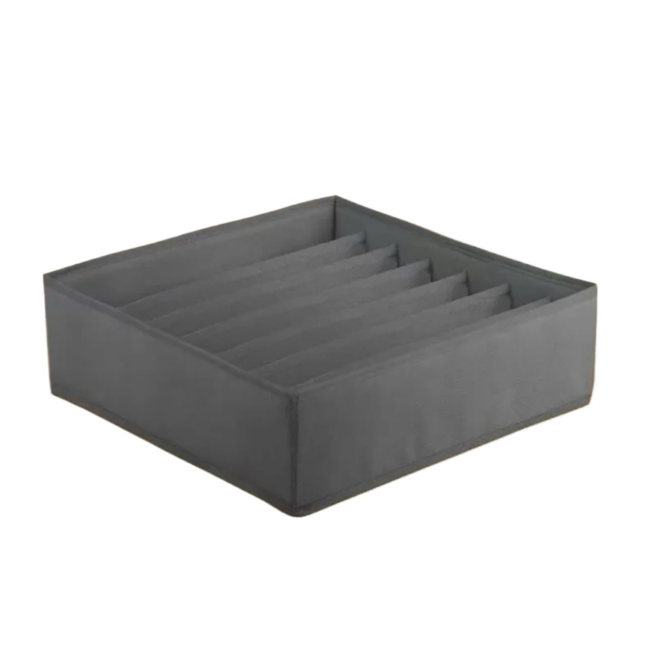 LADFRTYU Sock Storage Box Underwear Organizers Of Cabinets And Drawers Wardrobe Clothes Bra Organizer For Socks Pants Home Foldable Storage Box(Grey-7grids)