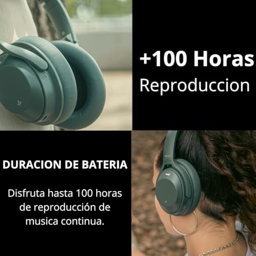 HUNE Auriculares Cascos Inalámbricos Over-Ear con ANC Cancelación de Ruido Activa con Modo Ambiente, hasta 100h Autonomía, IPX4, Bluetooth 5.3, Plástico Reciclado, Marca Modelo Fauna - imagen 3