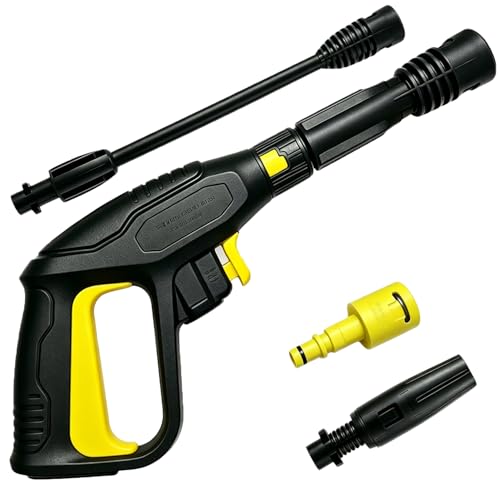 2175PSI-Hochdruckreiniger-Abzugpistolen-Zubehör mit Ersatz-Verlängerungsarm und verstellbarer Sprühdüse & O-Ring-Adapter, Lanzen-Kit Schnellverschluss-System für Kärcher K2 K3 K4 K5 K6 K7