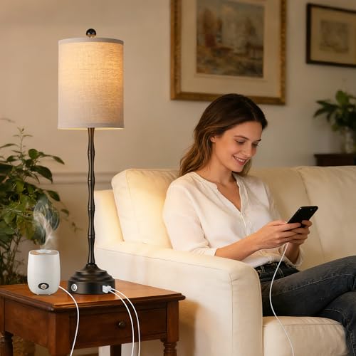 Tall Skinny Beside Lamps Set of 2, Modern Buffet Table Lamps for Bedroom - image 6