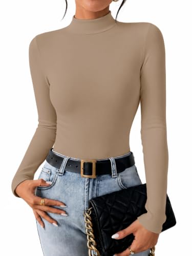 Ekouaer Women Mock Turtleneck Tops Long Sleeve Shirts Thermal Base Layer - image 1