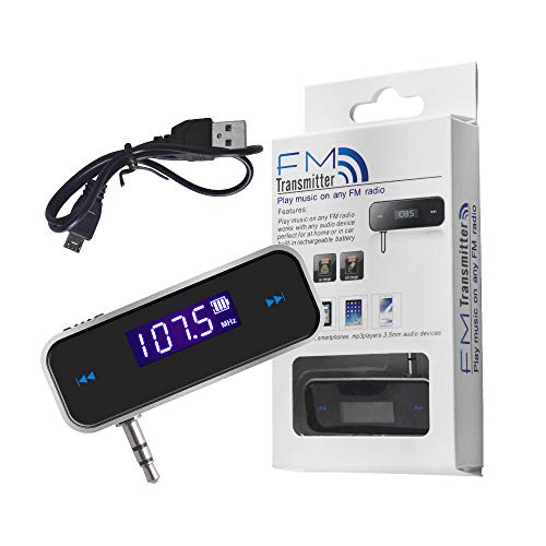 Mini Drahtlos FM Transmitter Sender UKW Handy Wireless Auto AUX-Adapter mit Integriertem Aux Port...