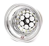 Weld Racing Wheel, 42 Spline Magnum, 15 x 15 in, 5.000 in Backspace, 42 Spline, Bead Lock, Aluminum, Black Anodize/Polished, Each