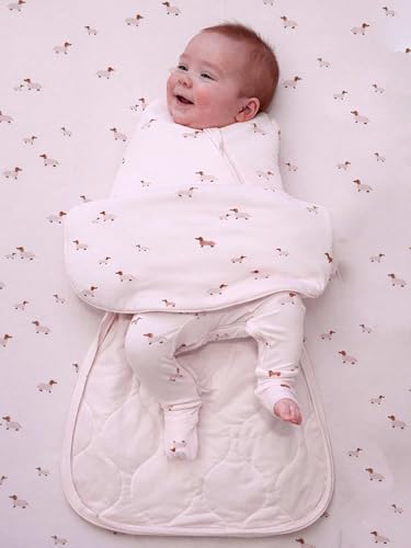 Image of GUNAMUNA Swaddle Sleep Sack for Babies Infants and Toddlers, Easy Diaper Changes, 1.0 TOG