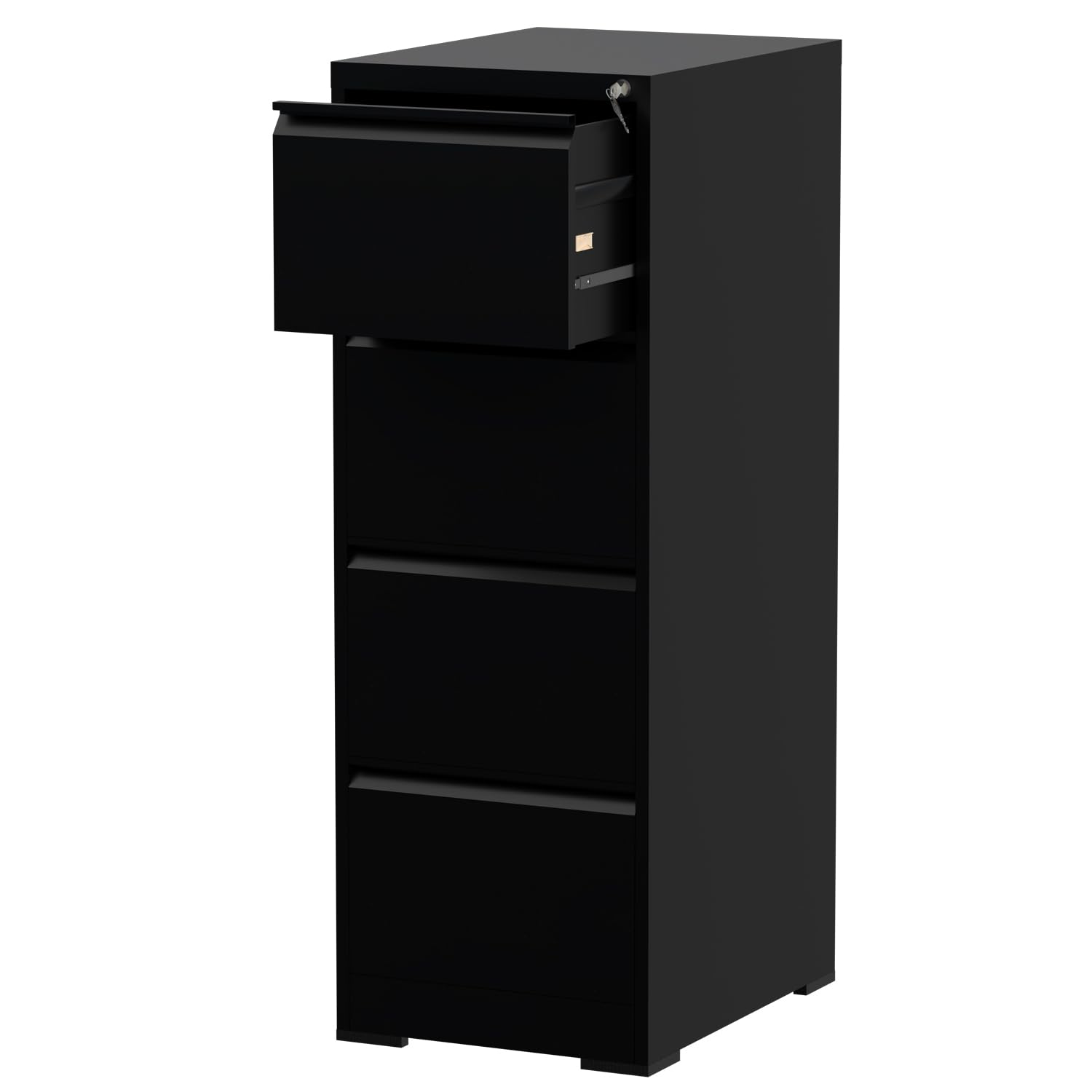 Mahmayi Godrej OEM File Cabinet with Lock, 4 Large Storage steel Cabinet, Metal Portable Cabinet with 4 Drawer, Vertical File Cabinet, 4 Layer Cabinet Office Storage Cabinet for A4/Letter - Black