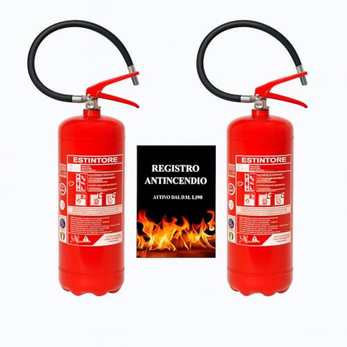 Due Estintori a Polvere Kg 6+ Staffa + Cartello +