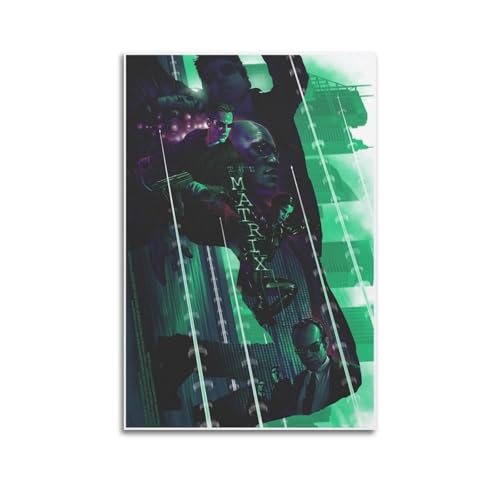 JCNQQAX Póster de película The Matrix con personajes de pintura decorativa en lienzo para pared e imagen artística moderna para decoración de dormitorio familiar, pósteres de 20 x 30 pulgadas (50 x 75