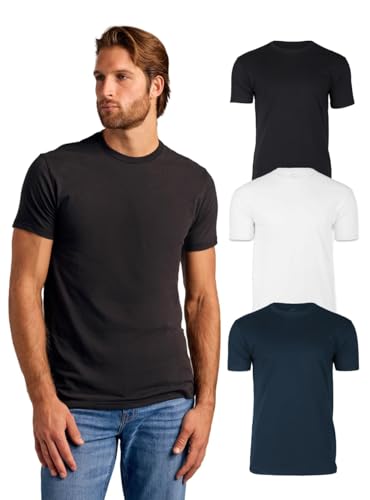 Image of True Classic Mens T-Shirts - Short Sleeve Crew Neck T Shirts for Man, Cotton Blend Plain Novelty Men's T-Shirts