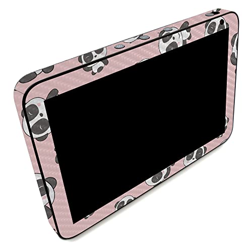 Image of MightySkins Carbon Fiber Skin Compatible with Amazon Echo Show 8 (Gen 2) - Panda Hello | Protective, Durable Textured Carbon Fiber Finish | Easy to Apply | Made in The USA
