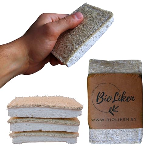 Esponjas de Limpieza de Cocina Ecológicas Biodegradables, 3 Unidades.