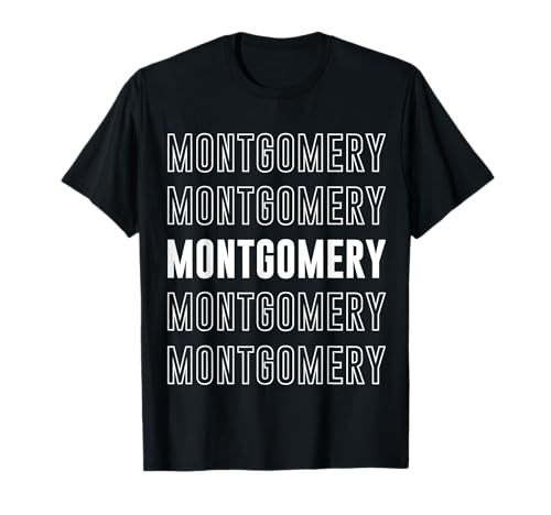 I disegni ripete la parola Montgomery cinque volte in un layout verticale, rendendo il regalo perfetto Montgomery.
