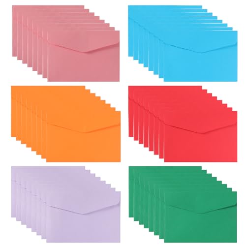 60 Stück Mini Briefumschläge Umschläge Briefumschläge Bunt Kleine Briefumschläges Mini Bunte Briefumschläges Colored Envelopes für Geburtstage Hochzeiten