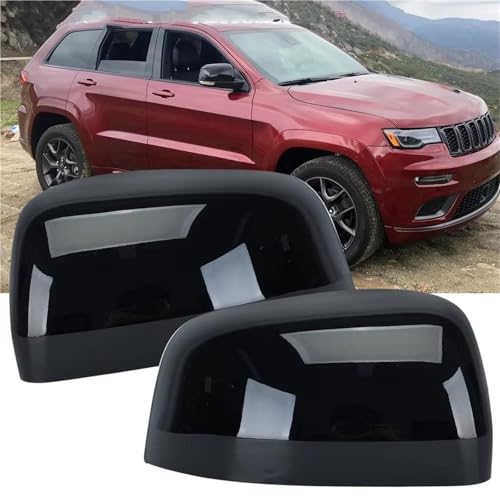 Coques de rétroviseurs pour Jeep Grand Cherokee 2011-2019 noir brillant