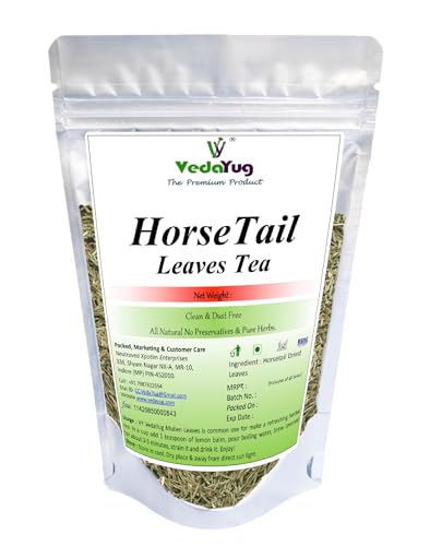 Horsetail Leaves for Hair Growth and Horsetail Tea - 50g | Horsetail leaves for Thicker Hair Natural Herbal Supplement for Stronger Hair | Promotes Healthy Hair and Scalp | Rich in Silica - 50gm 1 41JUIDdB5+L. SL500
