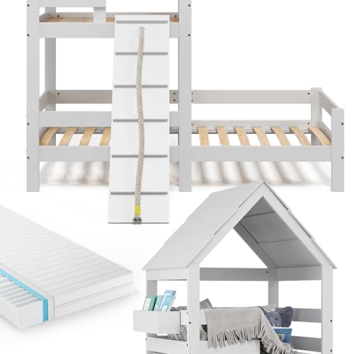 Vitalispa Letto Montessori Bambini Bianco 90X200 Cm Con Materasso - 6